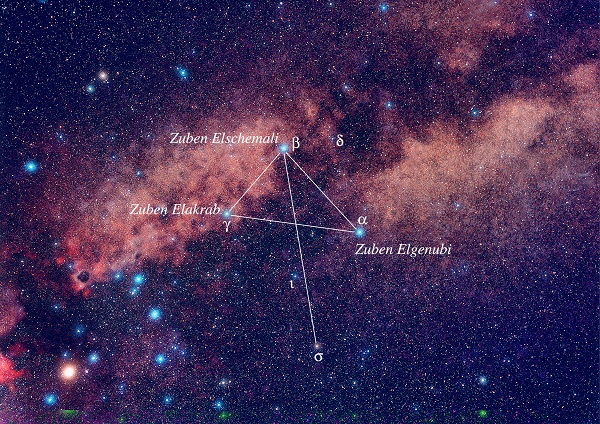 Artist rendition of the constellation Libra