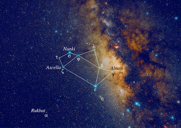 Artist rendition of the constellation Sagittarius
