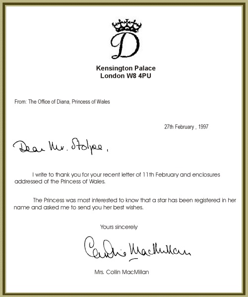 Thank you from Kensington Palace