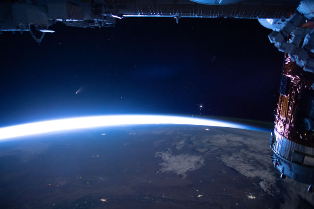 Meteor seen from the International Space Station