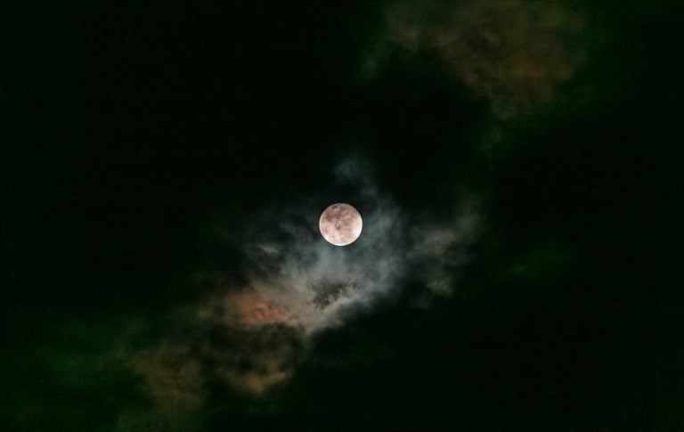 Full Moon through the clouds