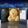 Stuffed bear in a blue star themed package