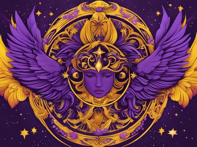 Virgo represnted as a powerful woman with wings