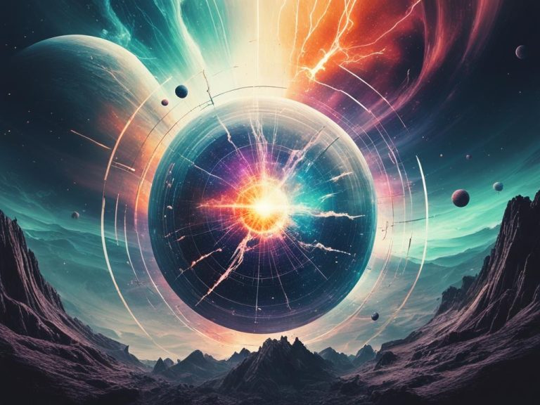 A glowing planet with a colorful aura represents powerful forces surround the planet Mercury during retrograde