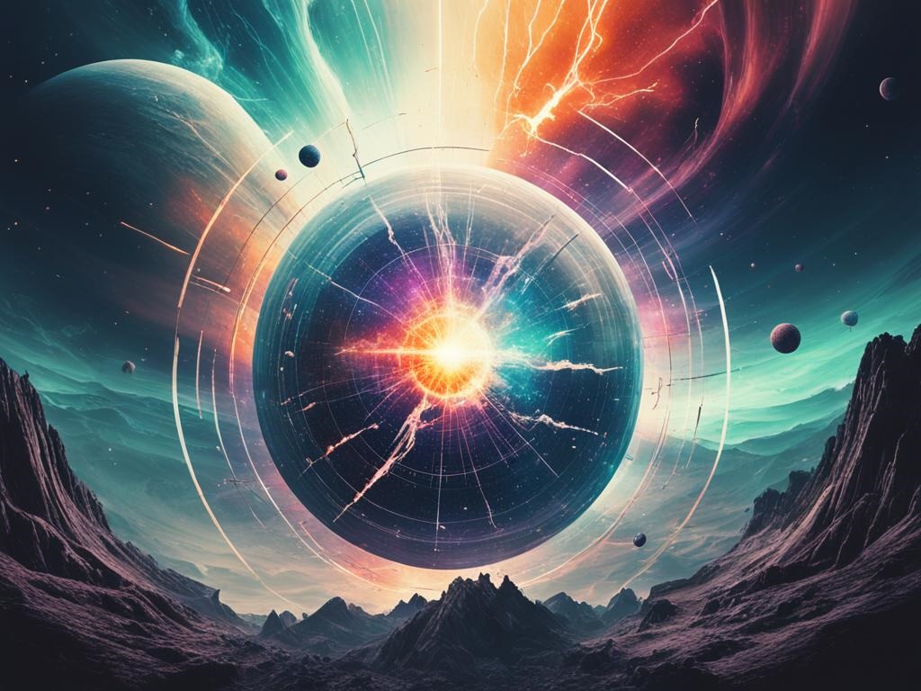 A glowing planet with a colorful aura represents powerful forces surround the planet Mercury during retrograde