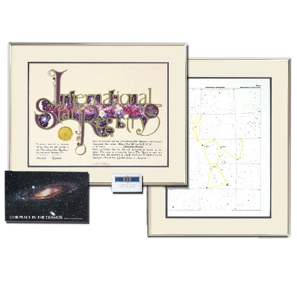 International Star Registry Ultimate Star Kit in Gold Frame