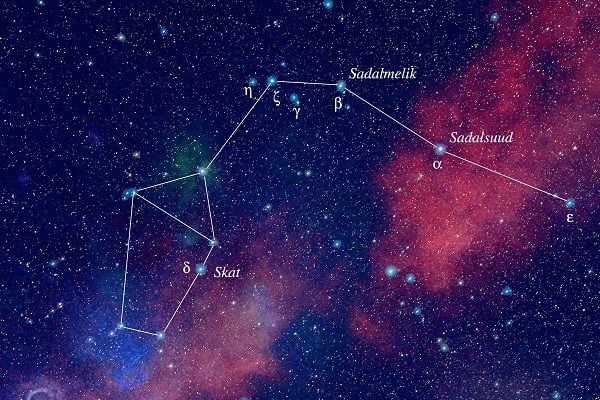Artist rendition of the constellation Aquarius