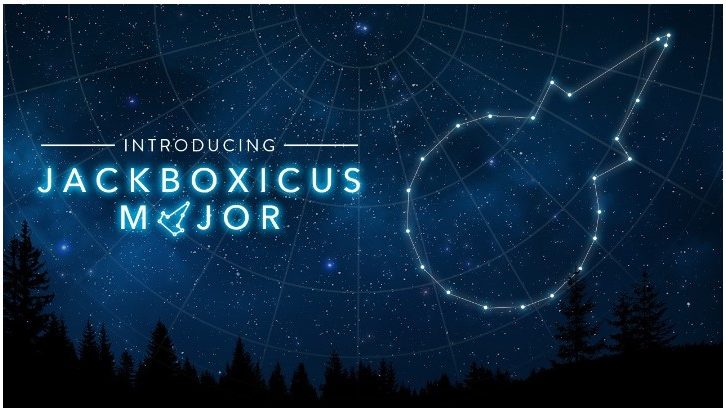 Jack in the Box artwork depicting the constellation created by ISR.