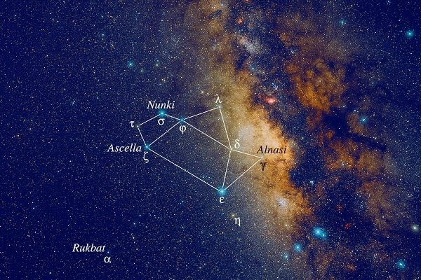 Artist rendition of the constellation Sagittarius
